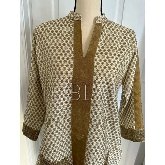 PAKISTANI INDIAN DESIGNER SEMI FORMAL KURTA DRESS - Picture 3 of 6